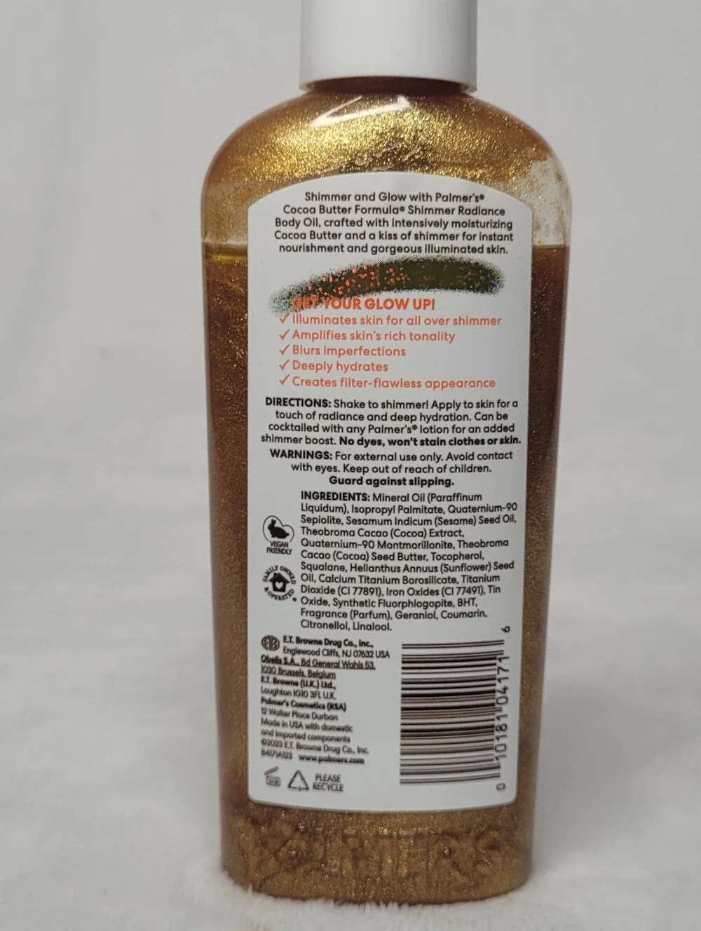 Palmer's Cocoa Butter Formula Vitamin E Shimmer Radiance Body Oil Enhances Glow
